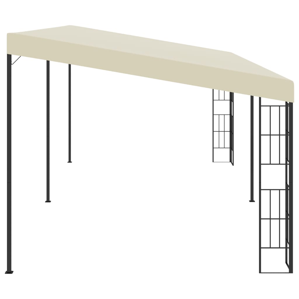 vidaXL Altana przyścienna, 3x6 m, kremowa, tkanina