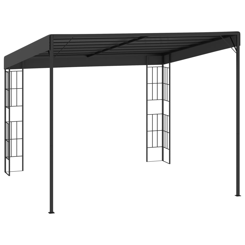 vidaXL Altana przyścienna, 3x3 m, antracytowa, tkanina
