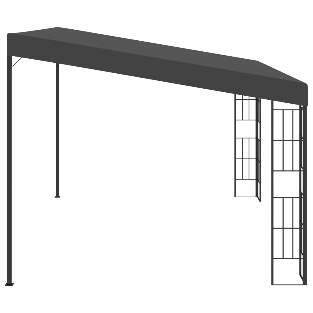 vidaXL Altana przyścienna, 3x4 m, antracytowa, tkanina