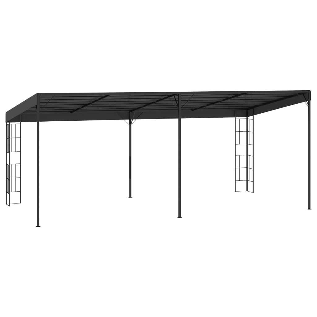 vidaXL Altana przyścienna, 3x6 m, antracytowa, tkanina