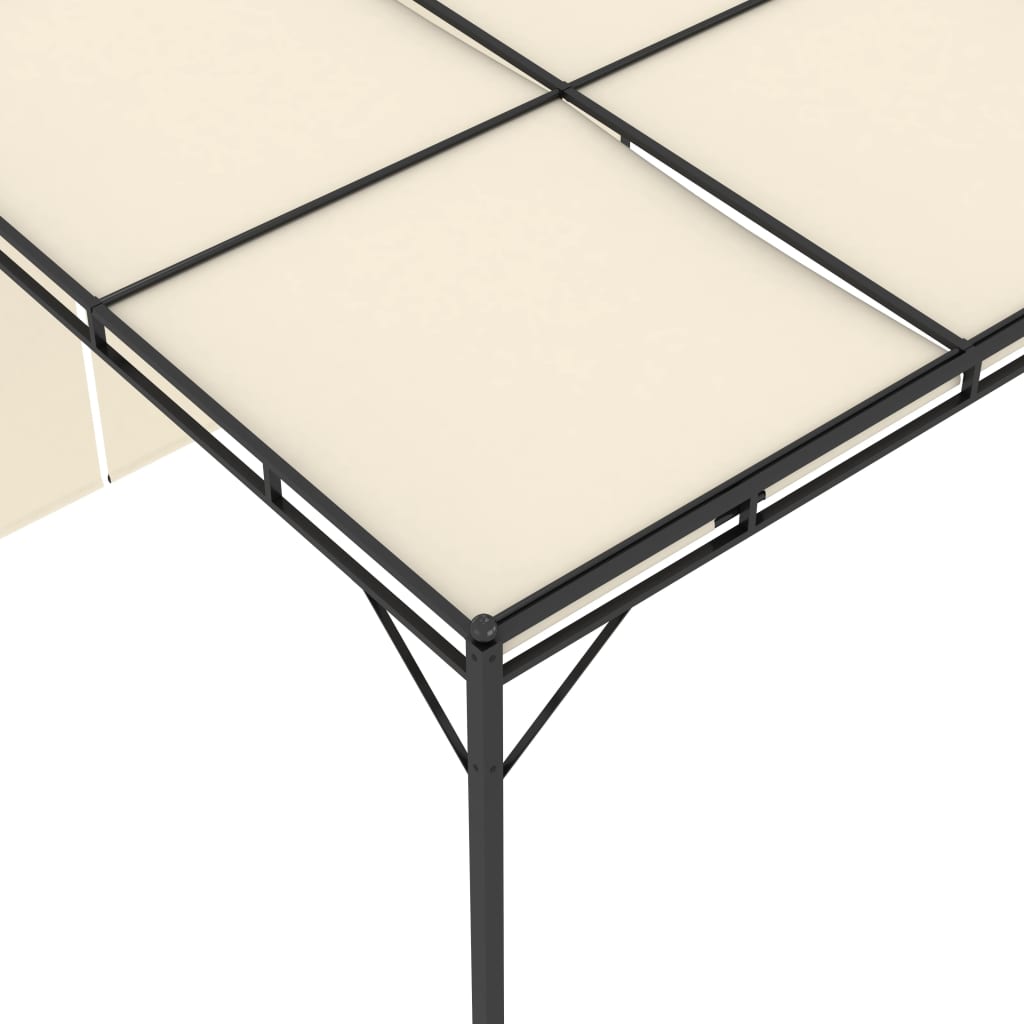 vidaXL Altana ogrodowa z zasłoną boczną, 3 x 3 x 2,25 m, kremowa
