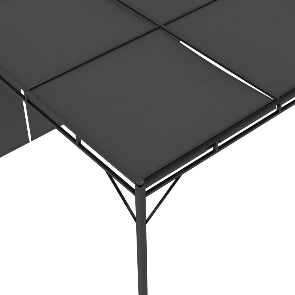 vidaXL Altana ogrodowa z zasłoną boczną, 3 x 3 x 2,25 m, antracytowa