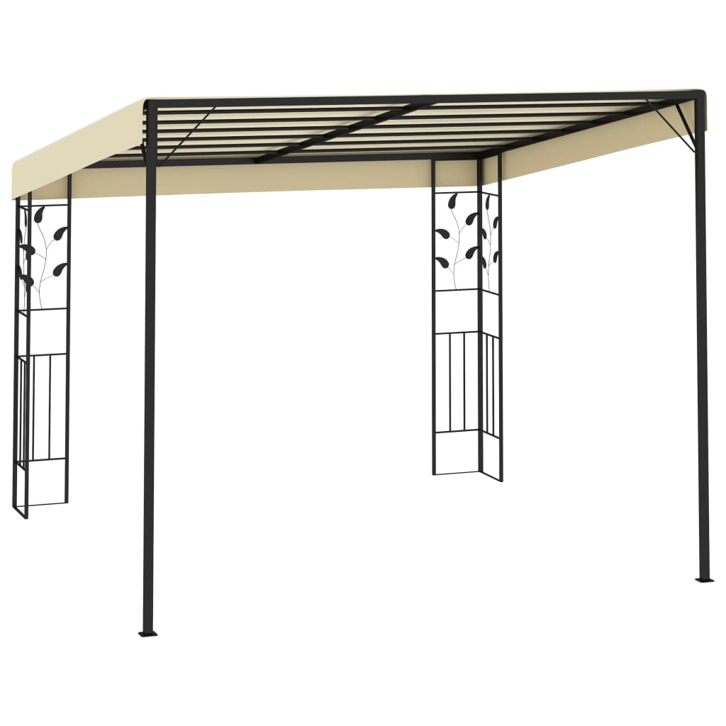 vidaXL Altana przyścienna, 3 x 3 x 2,5 m, kremowa