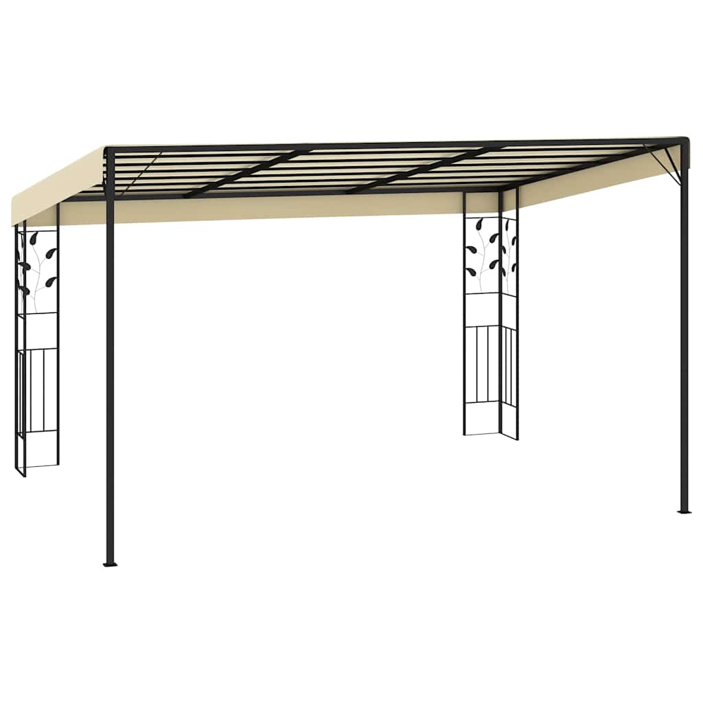 vidaXL Altana przyścienna, 4 x 3 x 2,5 m, kremowa