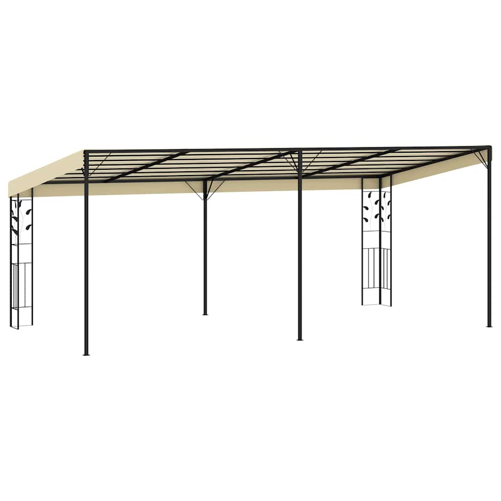 vidaXL Altana przyścienna, 6 x 3 x 2,5 m, kremowa
