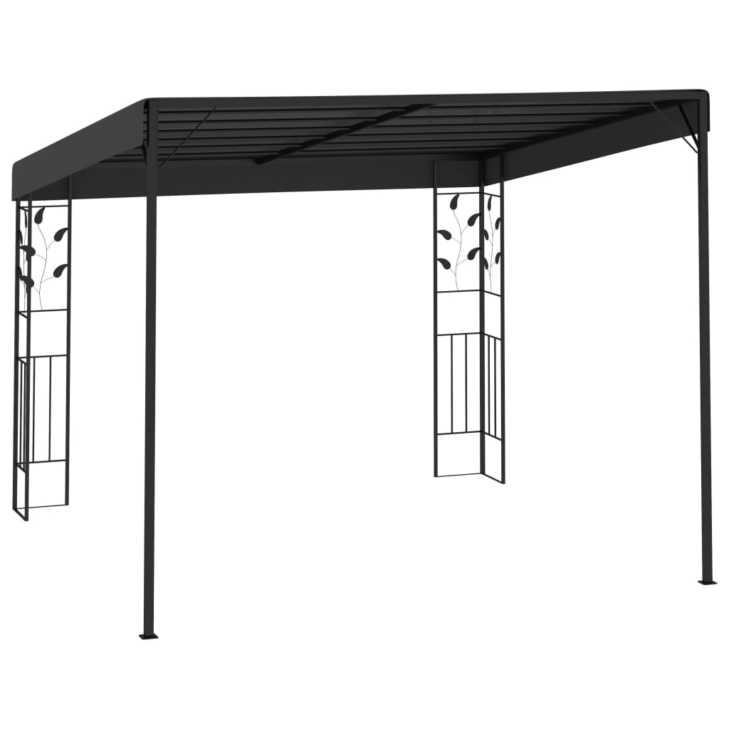 vidaXL Altana przyścienna, 3 x 3 x 2,5 m, antracytowa