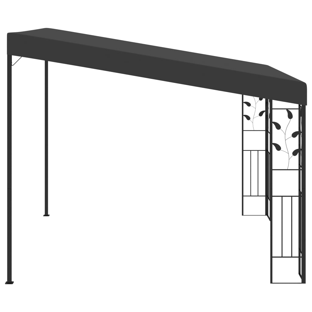 vidaXL Altana przyścienna, 3 x 3 x 2,5 m, antracytowa