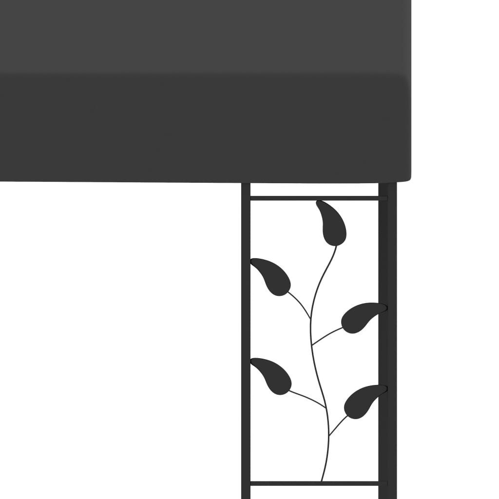 vidaXL Altana przyścienna, 3 x 3 x 2,5 m, antracytowa