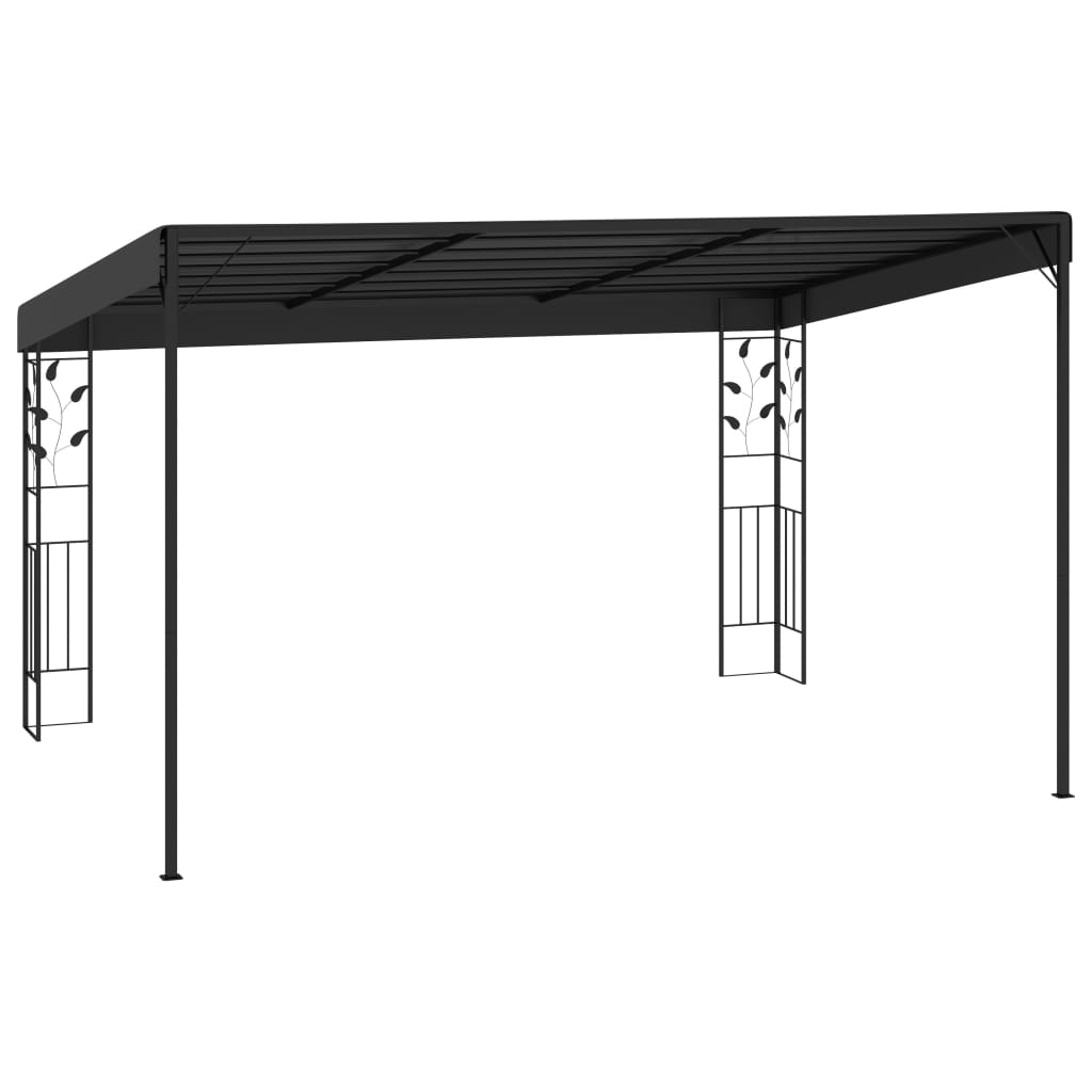 vidaXL Altana przyścienna, 4 x 3 x 2,5 m, antracytowa