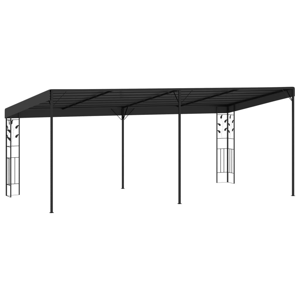 vidaXL Altana przyścienna, 6 x 3 x 2,5 m, antracytowa