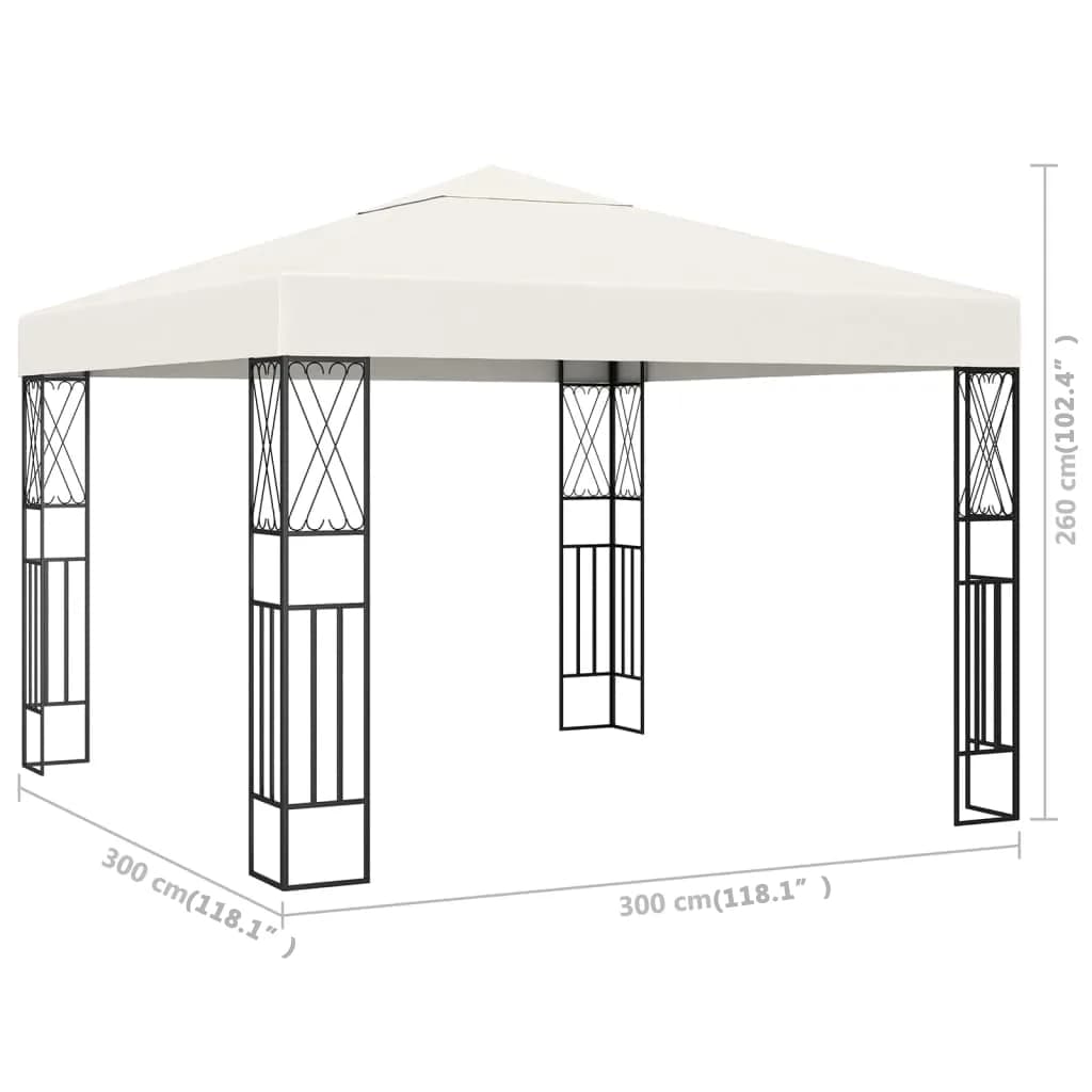vidaXL Altana, 3 x 3 m, kremowa, tkanina