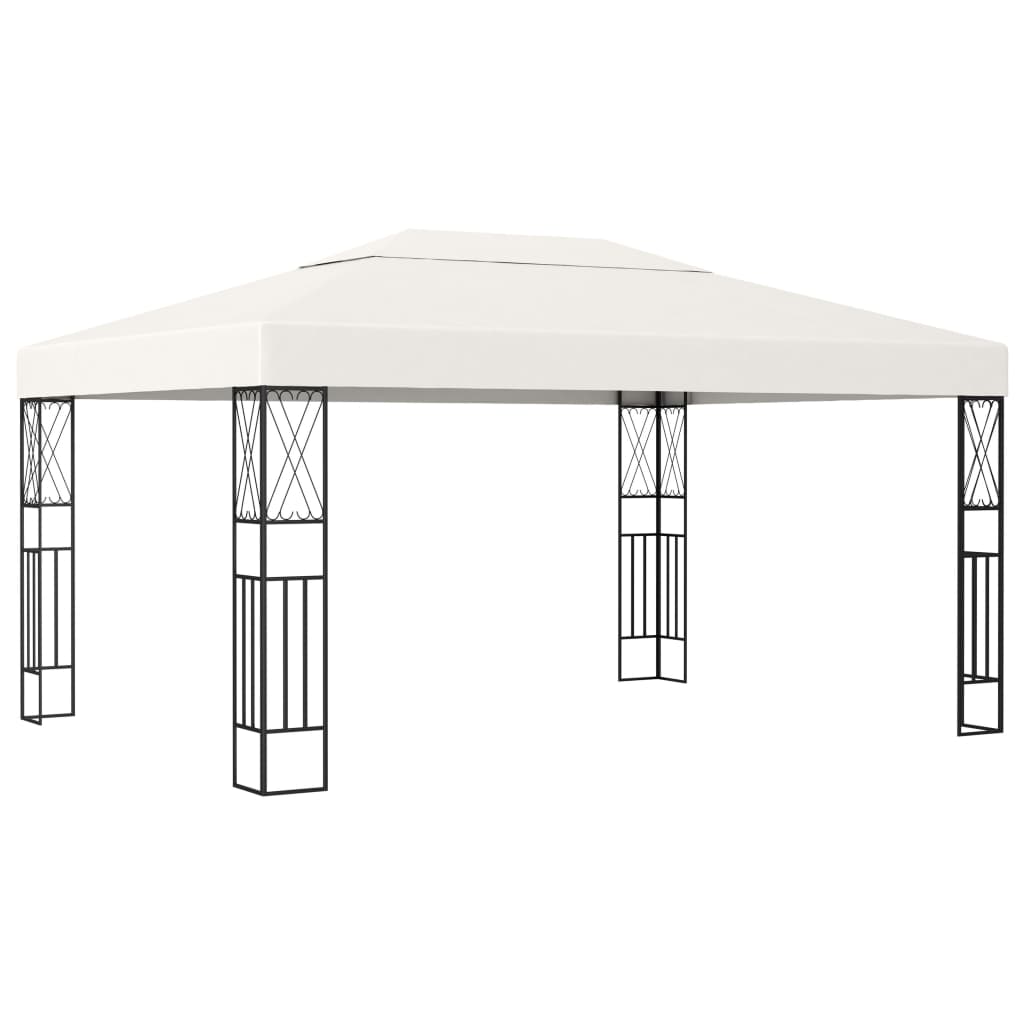 vidaXL Altana, 3 x 4 m, kremowa, tkanina