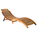vidaXL | Leżak | 1-osoba brązowy 55 x 184 x 64cm Lite Drewno Akacji