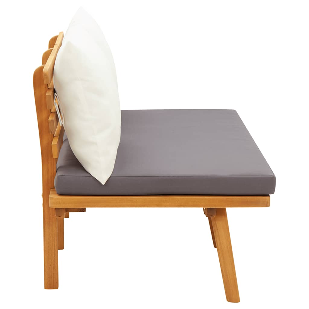 vidaXL Ławka ogrodowa z poduszkami, 115 cm, lite drewno akacjowe