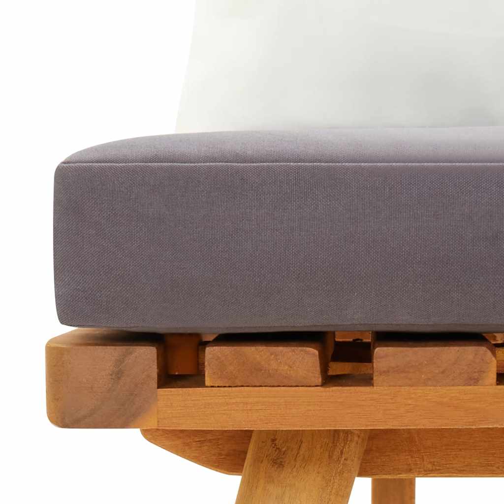 vidaXL Ławka ogrodowa z poduszkami, 115 cm, lite drewno akacjowe