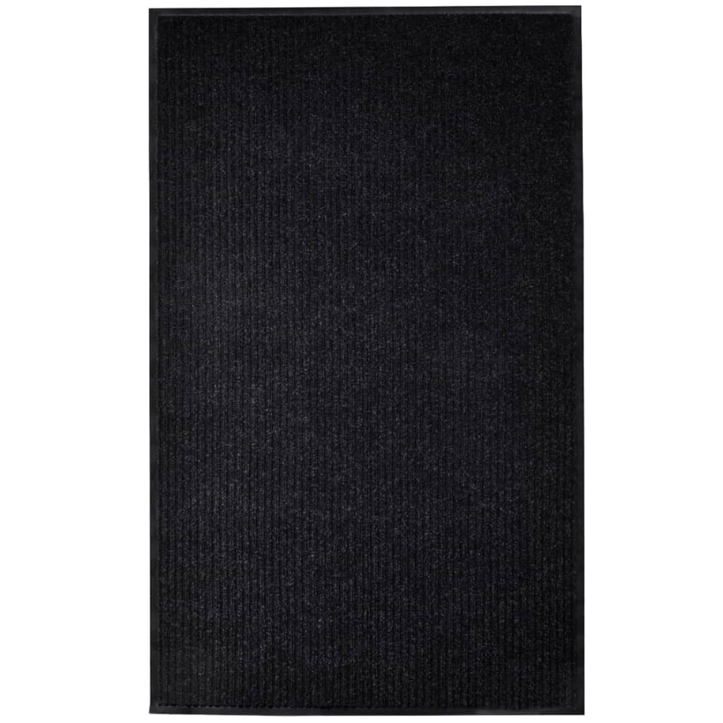 vidaXL Wycieraczka, czarna, 117x220 cm, PVC