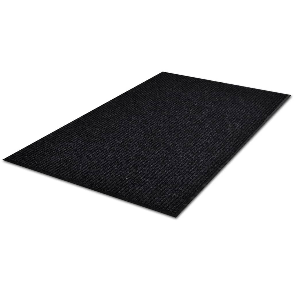vidaXL Wycieraczka, czarna, 117x220 cm, PVC