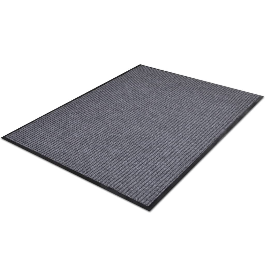 vidaXL Wycieraczka, szara, 117x220 cm, PVC
