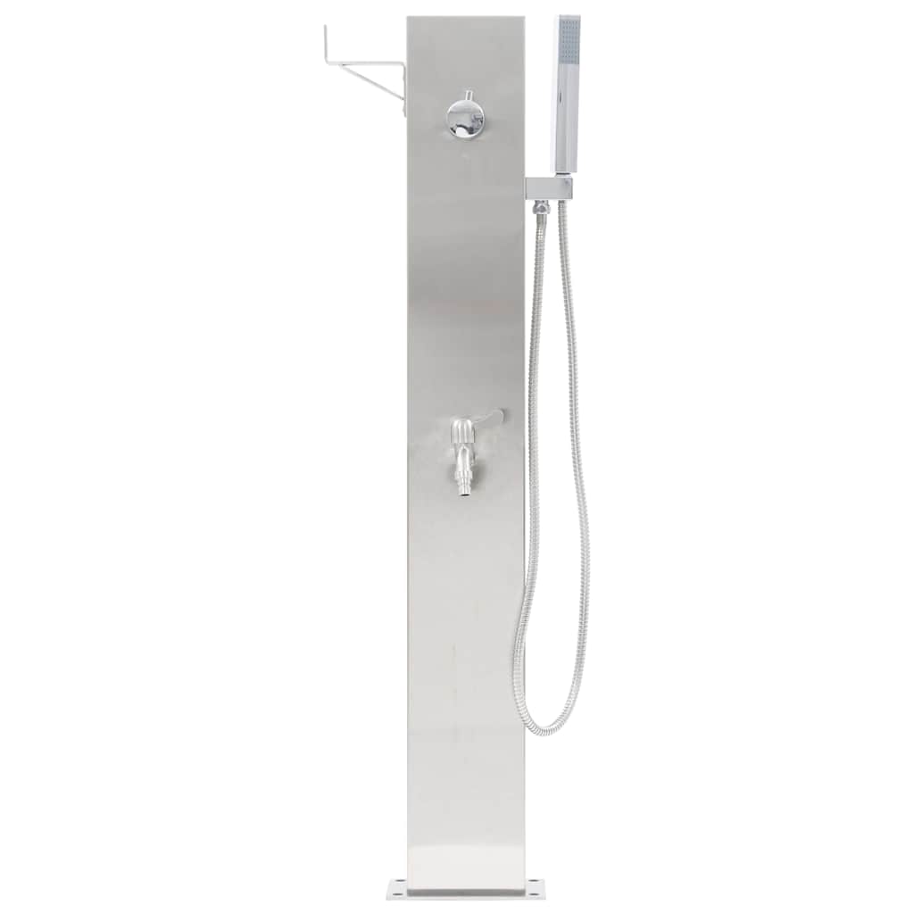 vidaXL Panel prysznicowy ogrodowy, 110 cm, stal nierdzewna