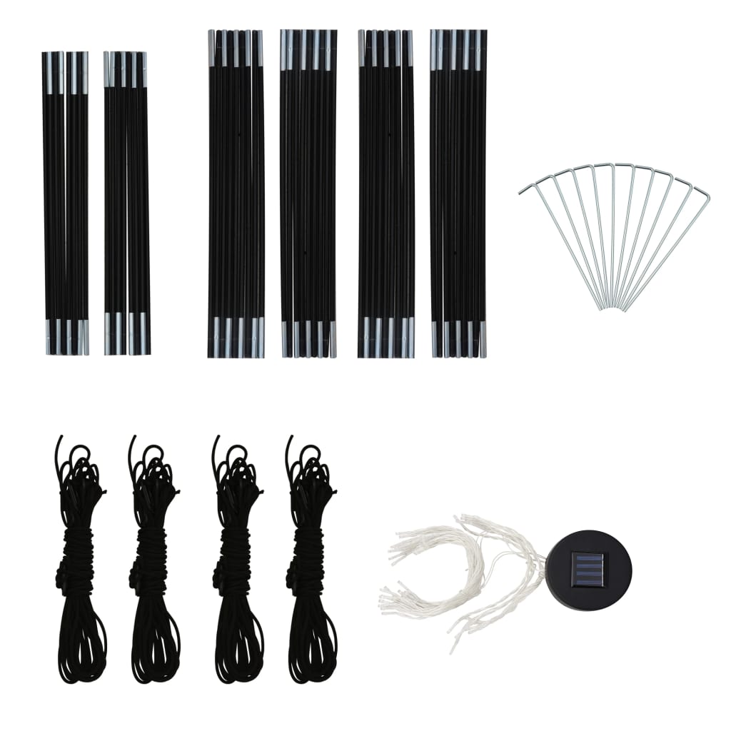 vidaXL Namiot imprezowy z LED i 4 ściankami, 3,6x3,6x2,3 m, żółty