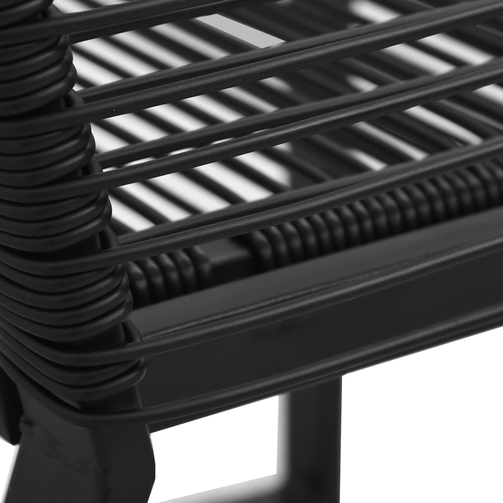 vidaXL Krzesła ogrodowe, 2 szt., czarne, rattan PVC