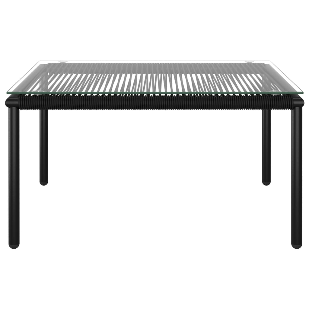 vidaXL 6-cz. zestaw wypoczynkowy do ogrodu, z poduszkami, PVC, czarny