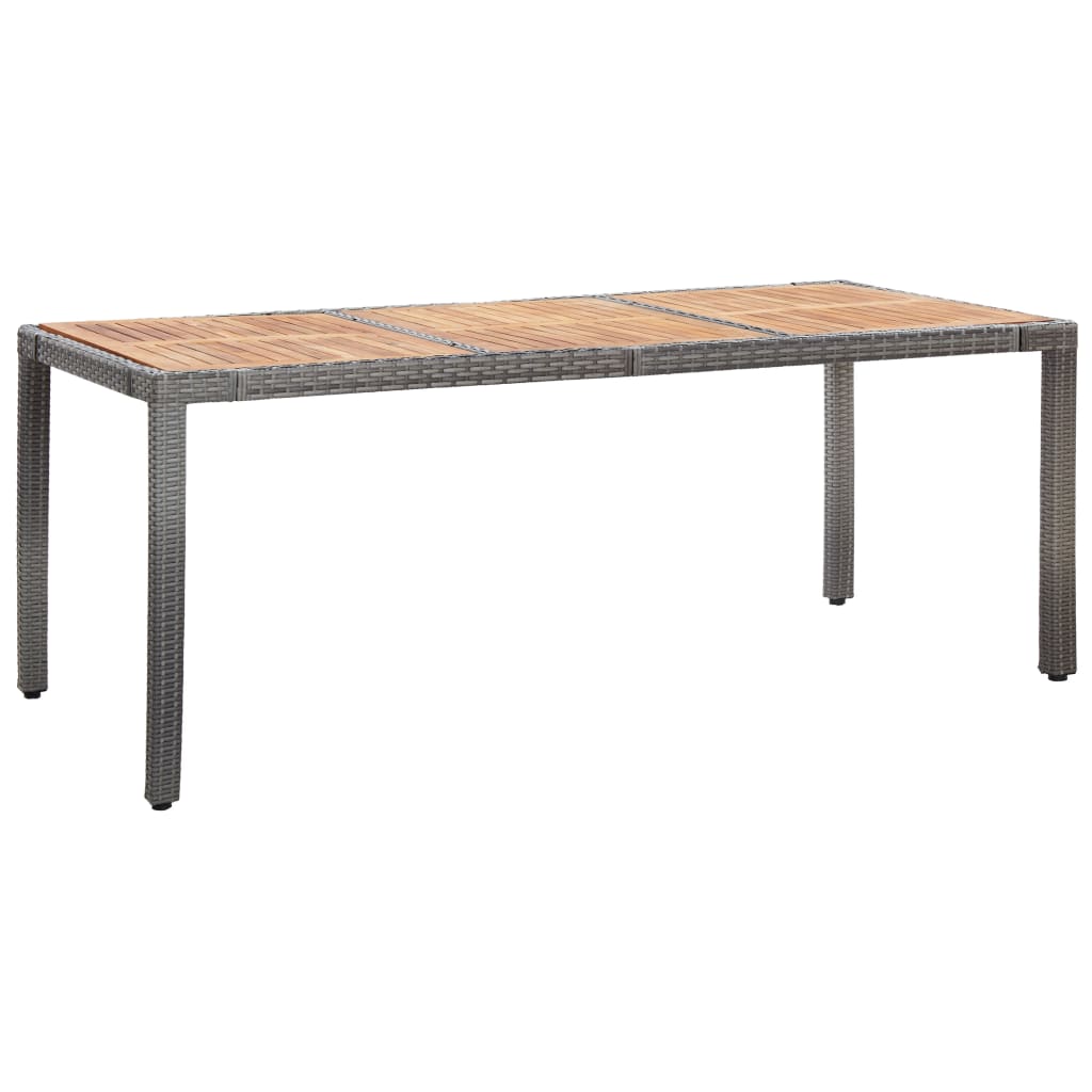vidaXL 9-cz. zestaw mebli ogrodowych z poduszkami, rattan PE, szary