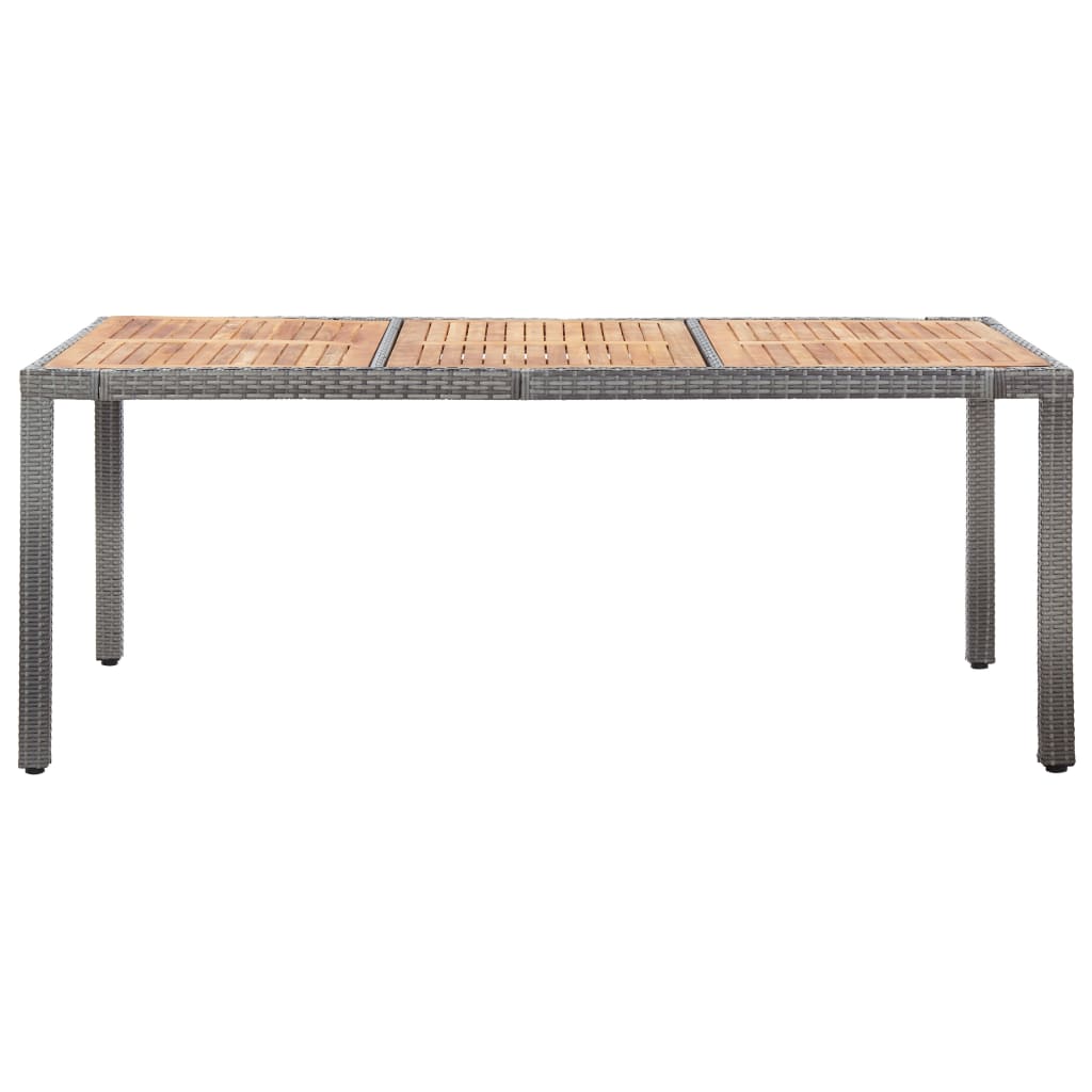 vidaXL 9-cz. zestaw mebli ogrodowych z poduszkami, rattan PE, szary