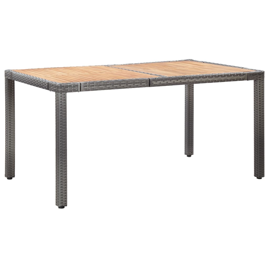 vidaXL 7-cz. zestaw mebli ogrodowych z poduszkami, rattan PE, szary