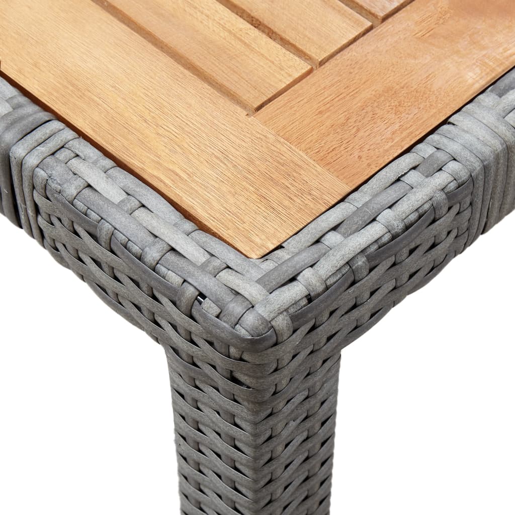 vidaXL 7-cz. zestaw mebli ogrodowych z poduszkami, rattan PE, szary