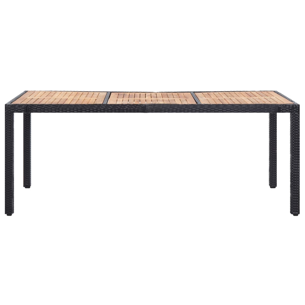 vidaXL 9-cz. zestaw mebli ogrodowych z poduszkami, rattan PE, czarny