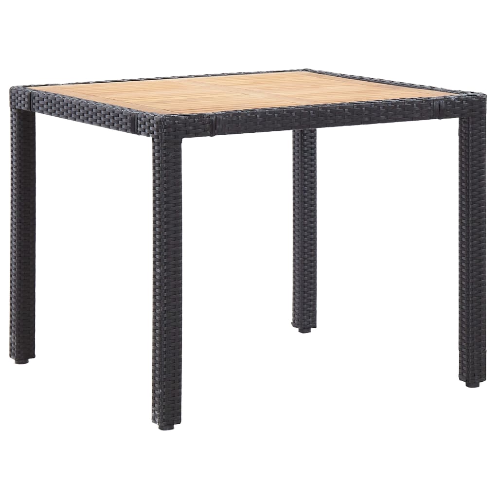 vidaXL 5-cz. zestaw mebli ogrodowych z poduszkami, rattan PE, czarny
