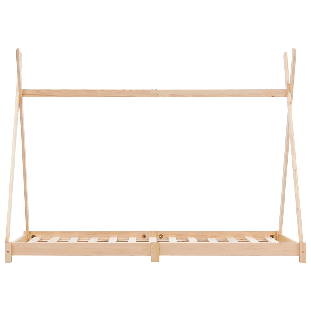 vidaXL Rama łóżka dziecięcego, lite drewno sosnowe, 70 x 140 cm