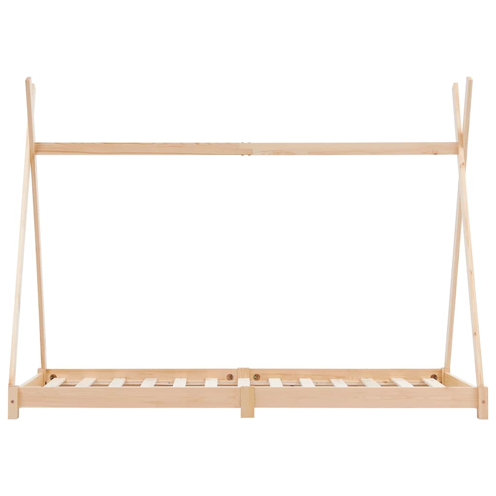 vidaXL Rama łóżka dziecięcego, lite drewno sosnowe, 80 x 160 cm