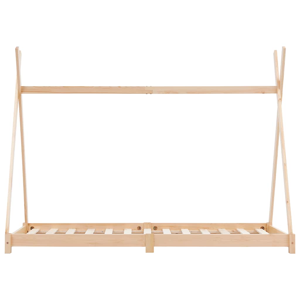 vidaXL Rama łóżka dziecięcego, lite drewno sosnowe, 90 x 200 cm
