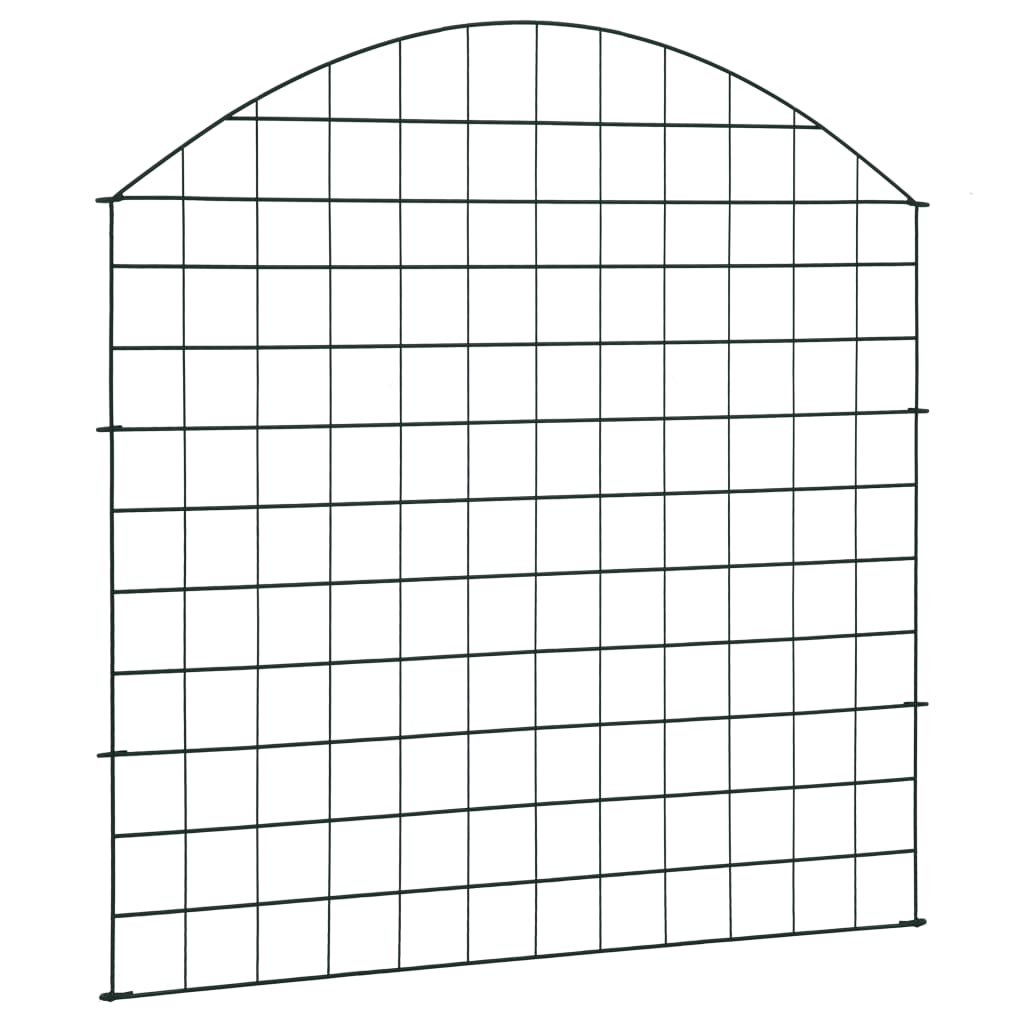 vidaXL Płotek ogrodowy, łukowy, 77,5 x 78,5 cm, zielony
