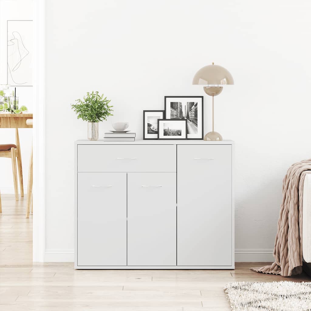 vidaXL Szafka, biała, 88x30x70 cm, materiał drewnopochodny