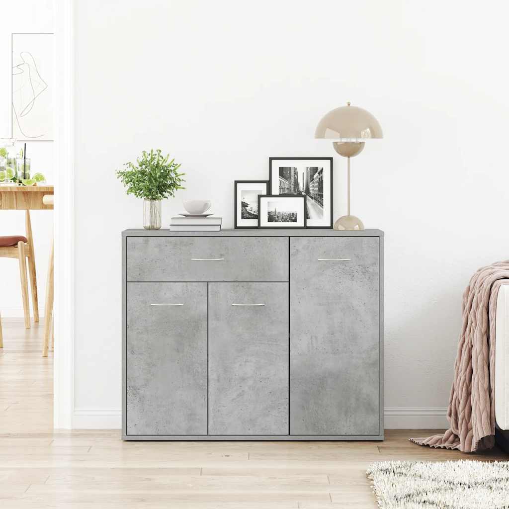 vidaXL Szafka, szarość betonu, 88x30x70 cm, materiał drewnopochodny