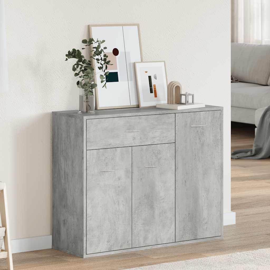 vidaXL Szafka, szarość betonu, 88x30x70 cm, materiał drewnopochodny
