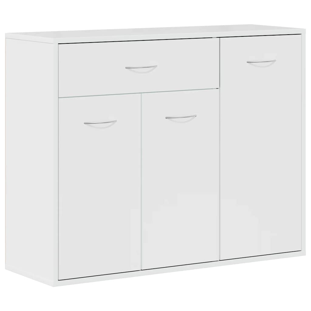 vidaXL Szafka, biała z połyskiem, 88x30x70 cm, materiał drewnopochodny