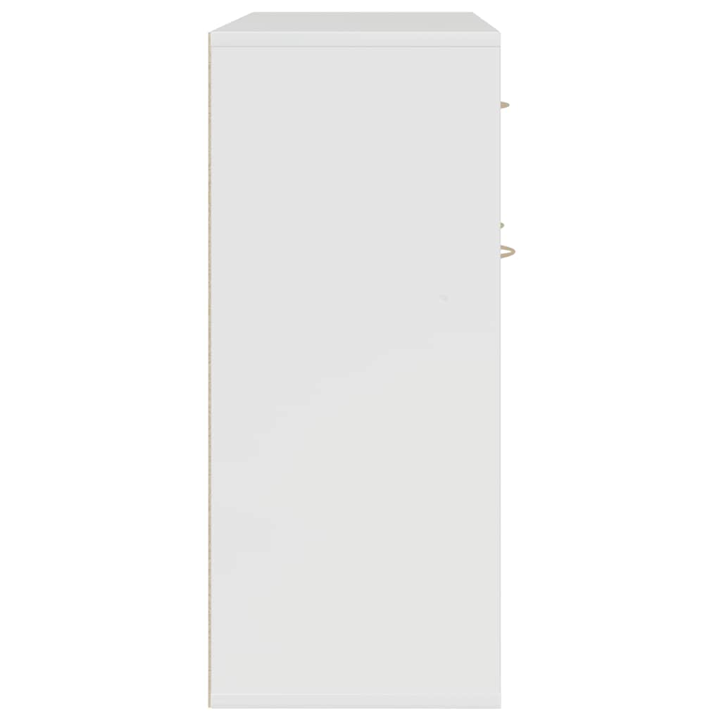 vidaXL Szafka, biała z połyskiem, 88x30x70 cm, materiał drewnopochodny