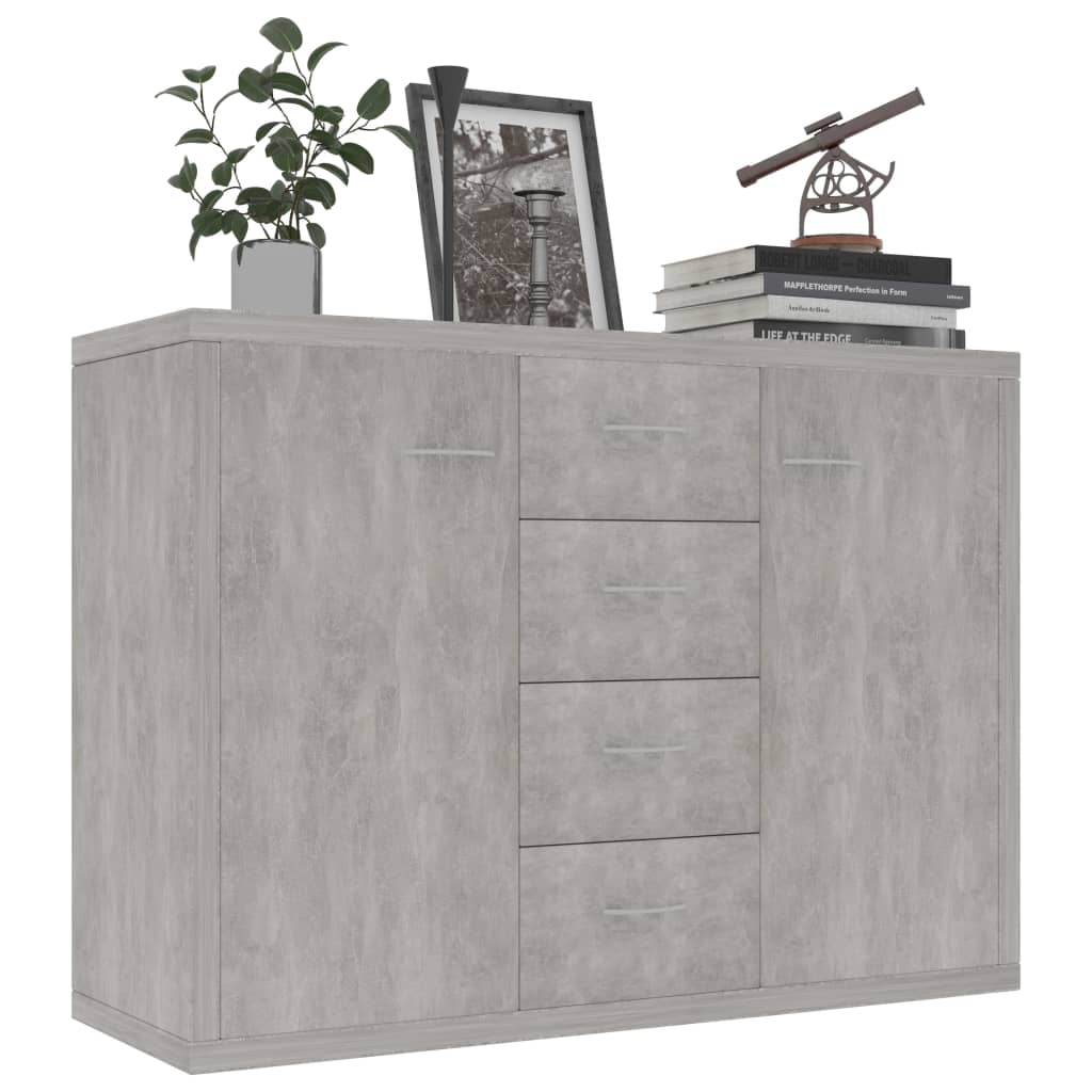 vidaXL Szafka, betonowa szarość, 88x30x65 cm, materiał drewnopochodny