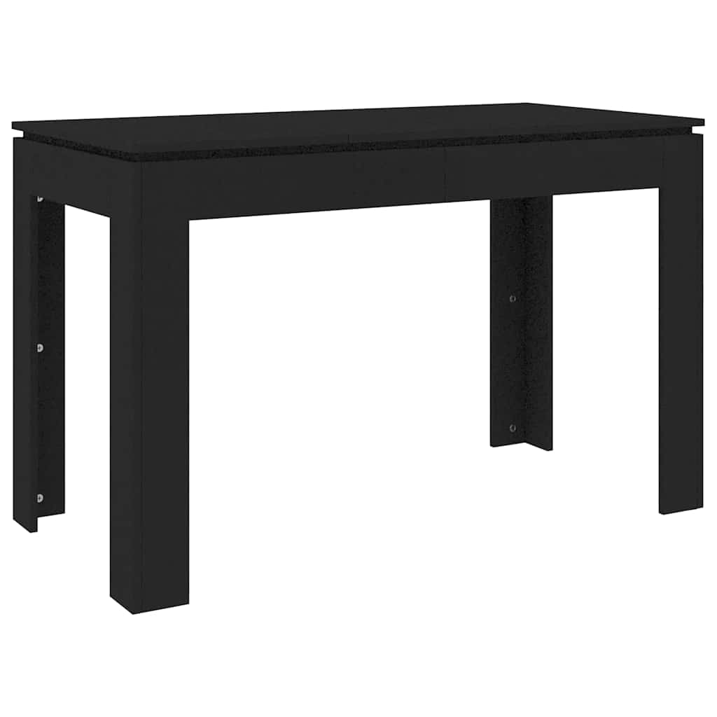 vidaXL Stół jadalniany, czarny, 120x60x76 cm, materiał drewnopochodny