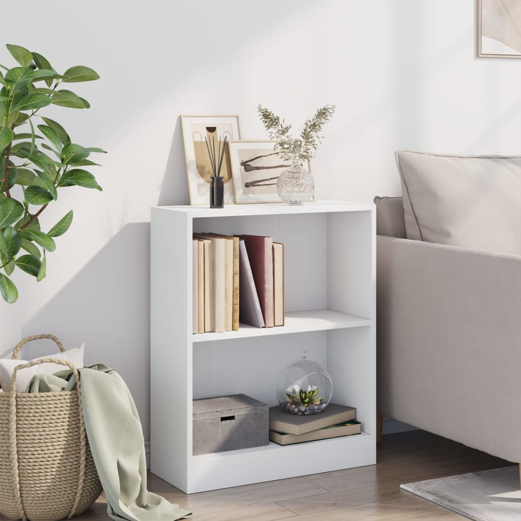 vidaXL Szafka na książki, biała 60x24x76 cm, materiał drewnopochodny