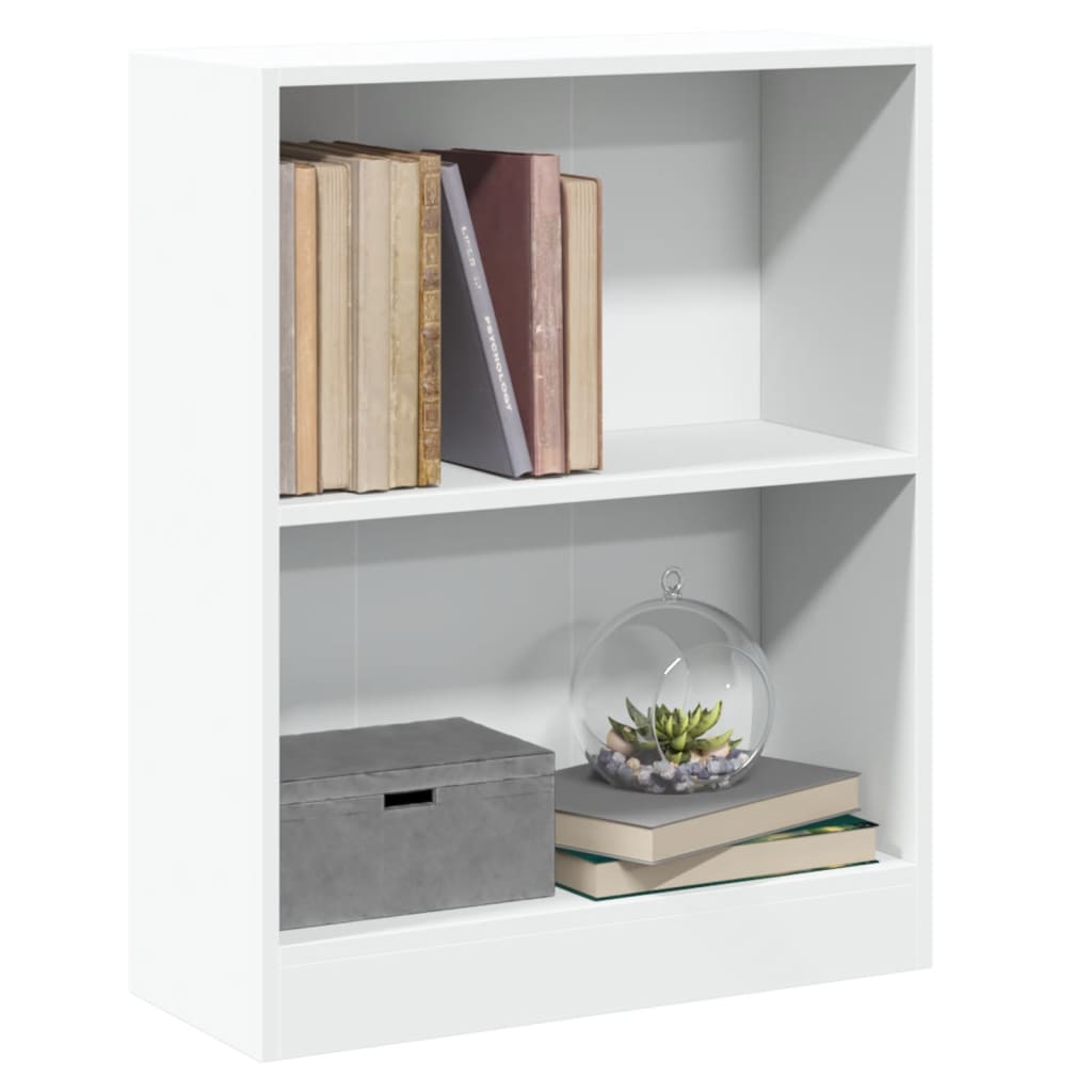 vidaXL Szafka na książki, biała 60x24x76 cm, materiał drewnopochodny