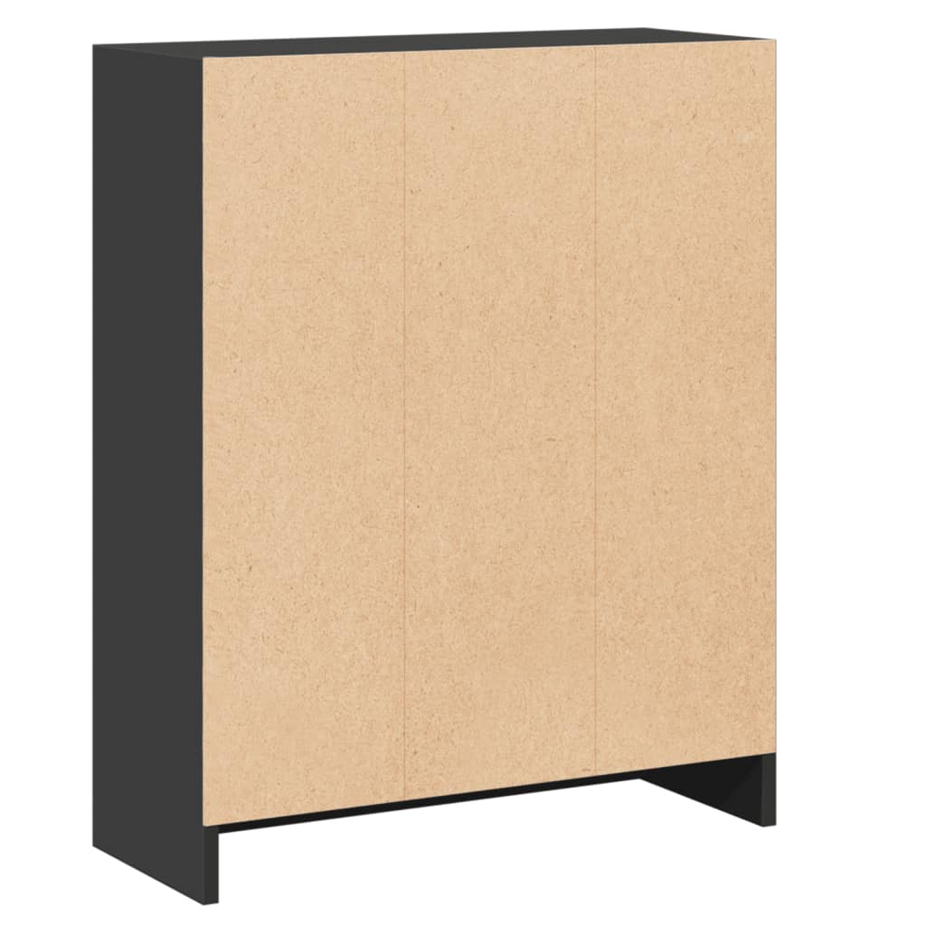 vidaXL Szafka, czarna, 60x24x76 cm, materiał drewnopochodny
