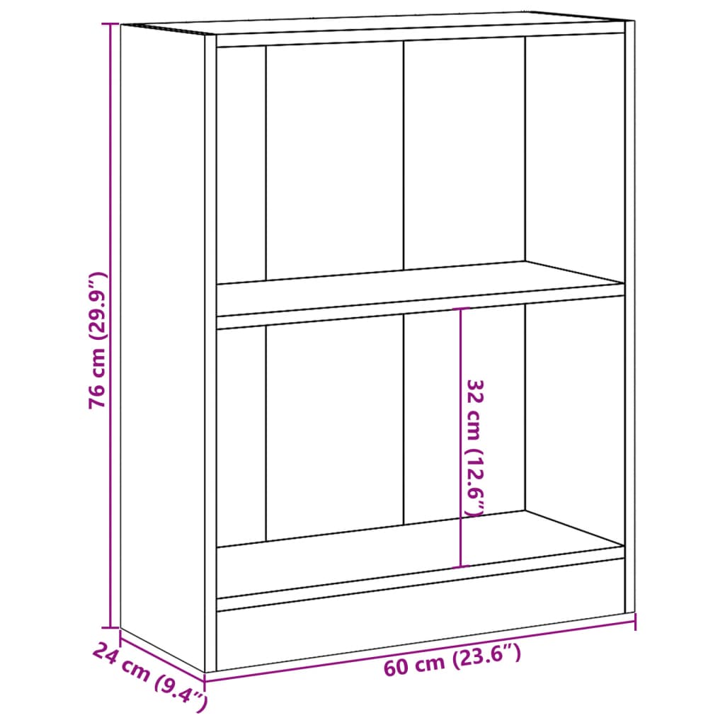 vidaXL Szafka, czarna, 60x24x76 cm, materiał drewnopochodny