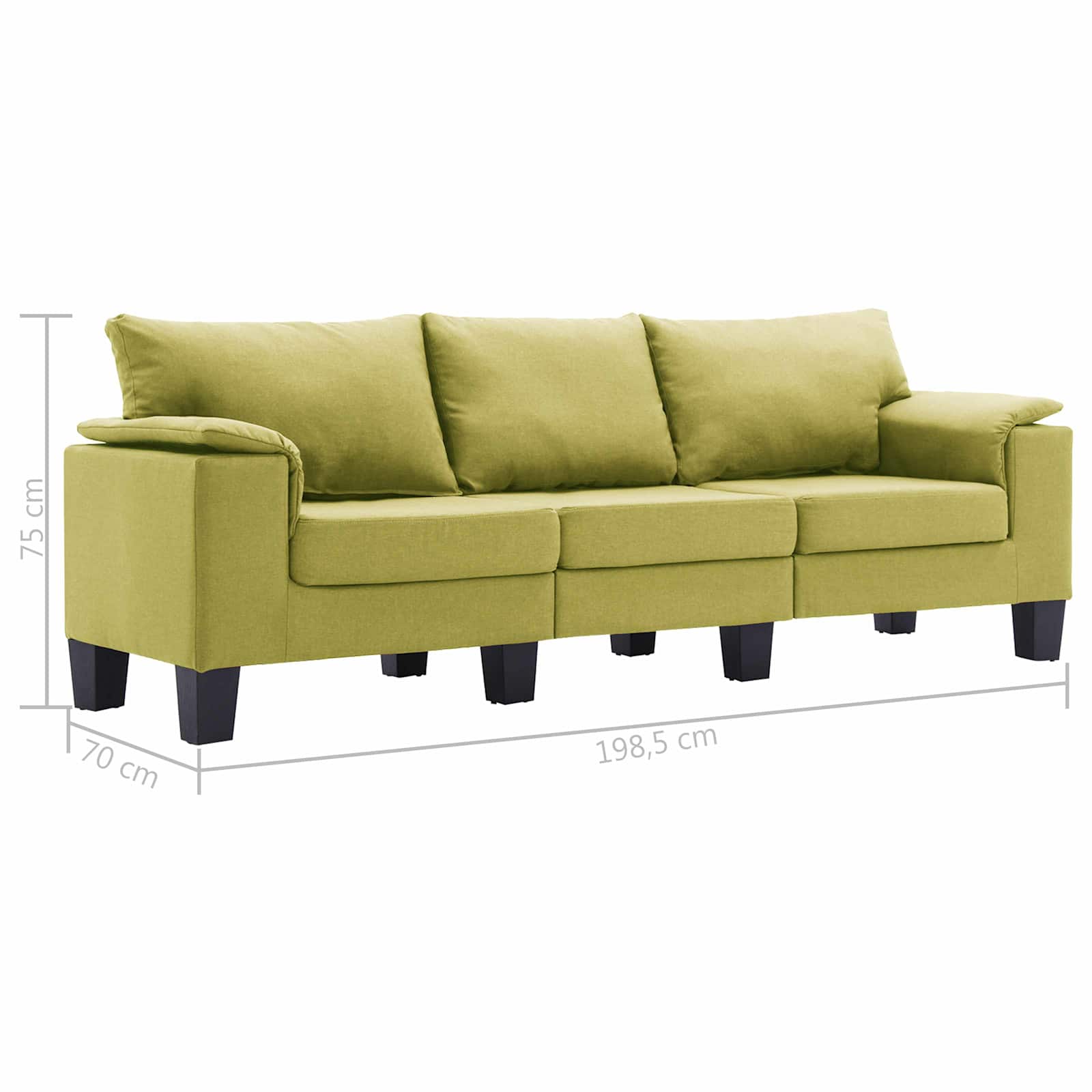vidaXL Sofa Zielony tkanina
