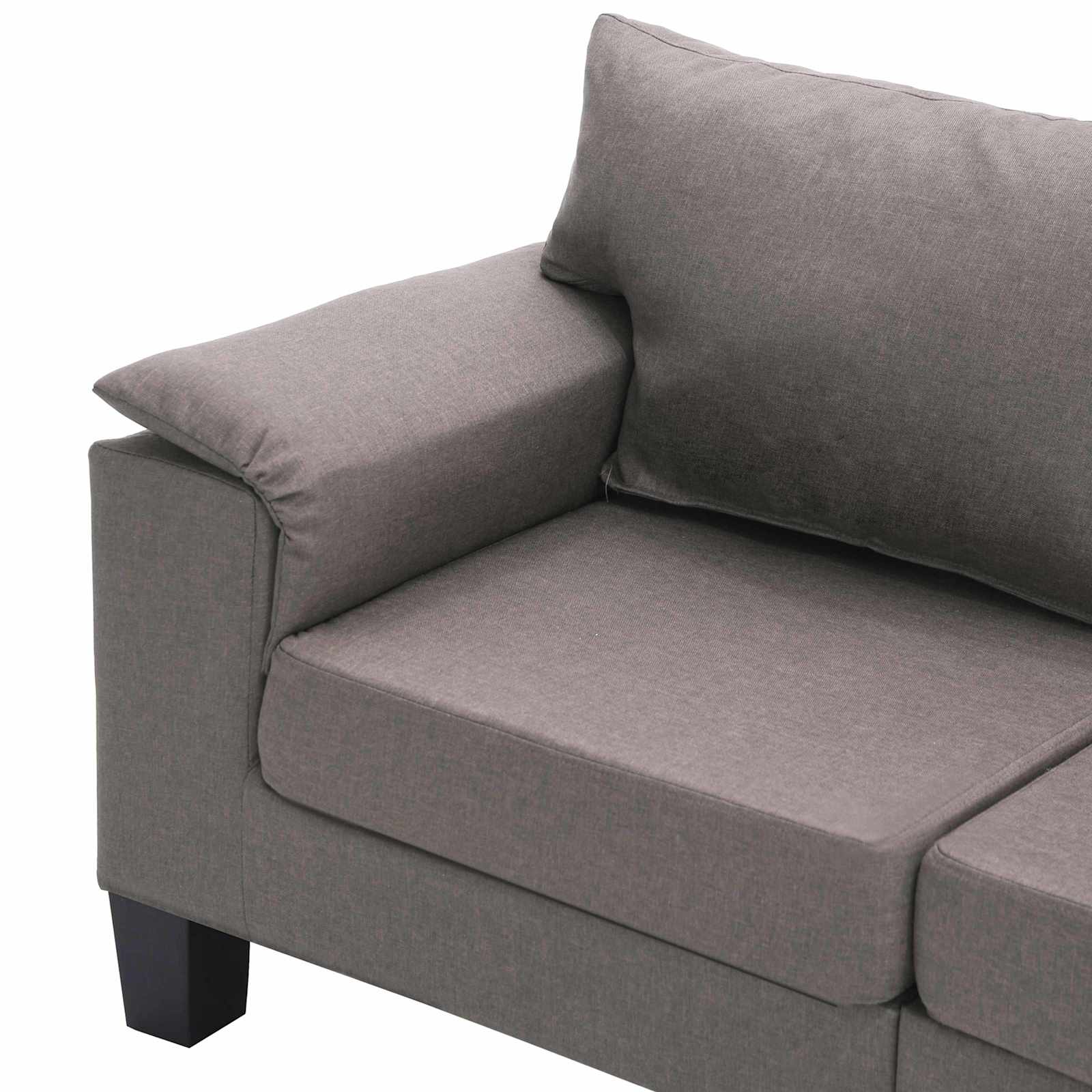 vidaXL Sofa Ciemnoszary 4-osobowa tkanina