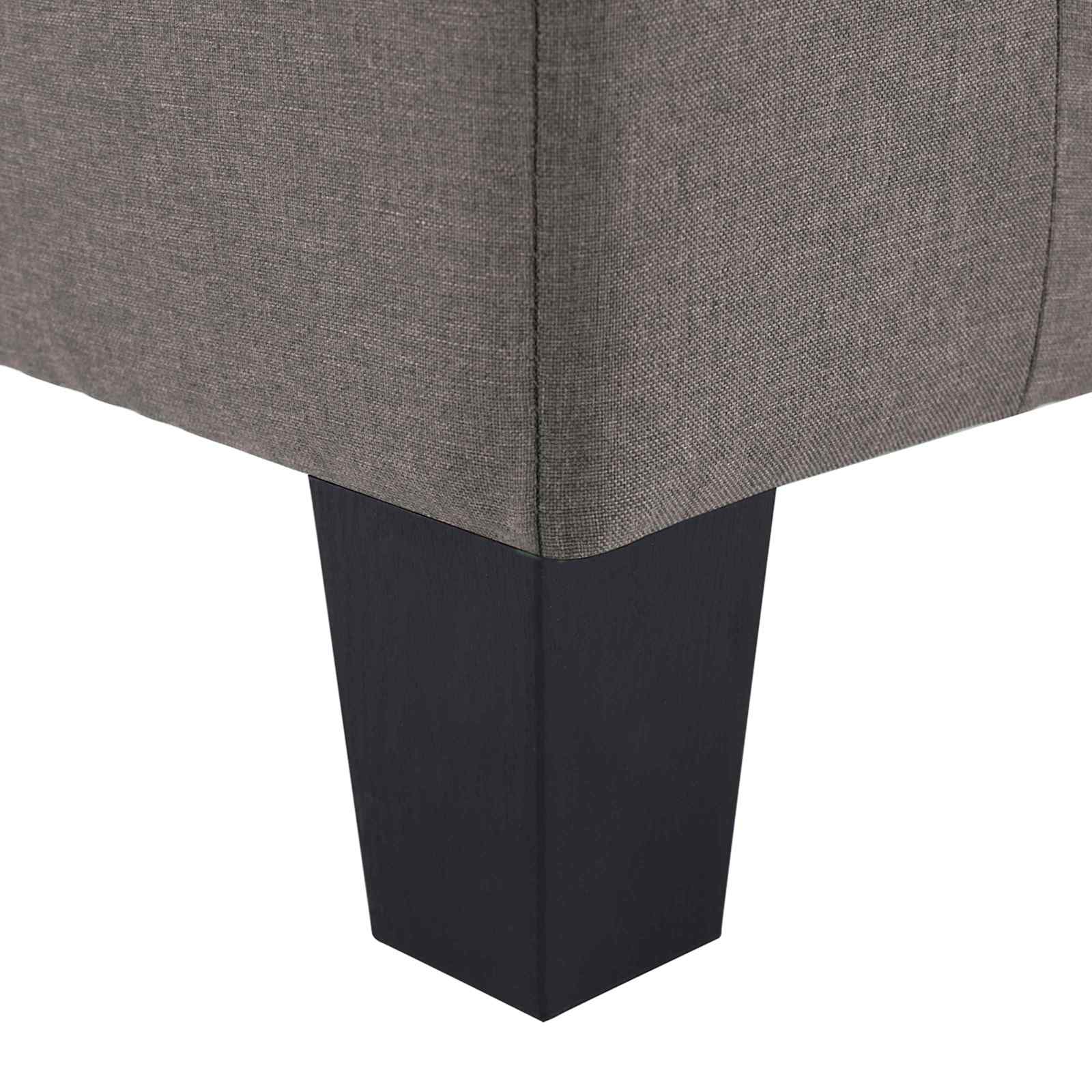vidaXL Sofa Ciemnoszary 4-osobowa tkanina